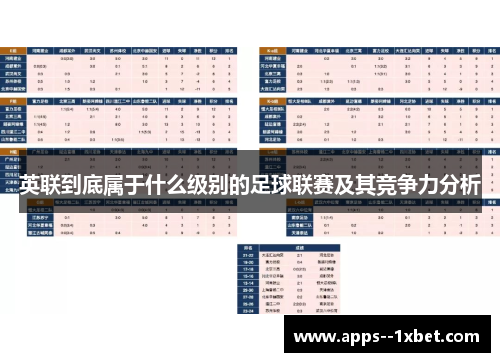 英联到底属于什么级别的足球联赛及其竞争力分析 英联到底属于什么级别的足球联赛及其竞争力分析
